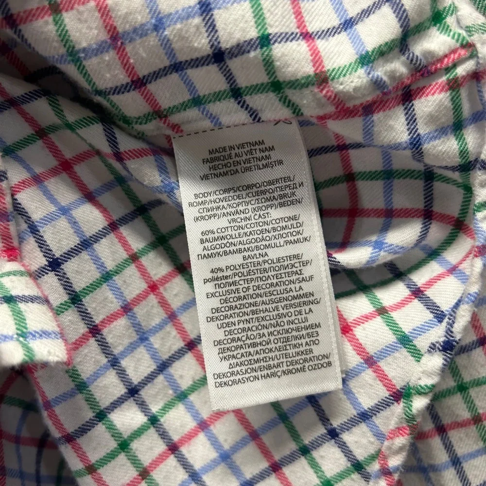 Polo Ralph Lauren Mens Slim‎ Fit Performance Flannel Tattersall Check Shirt M